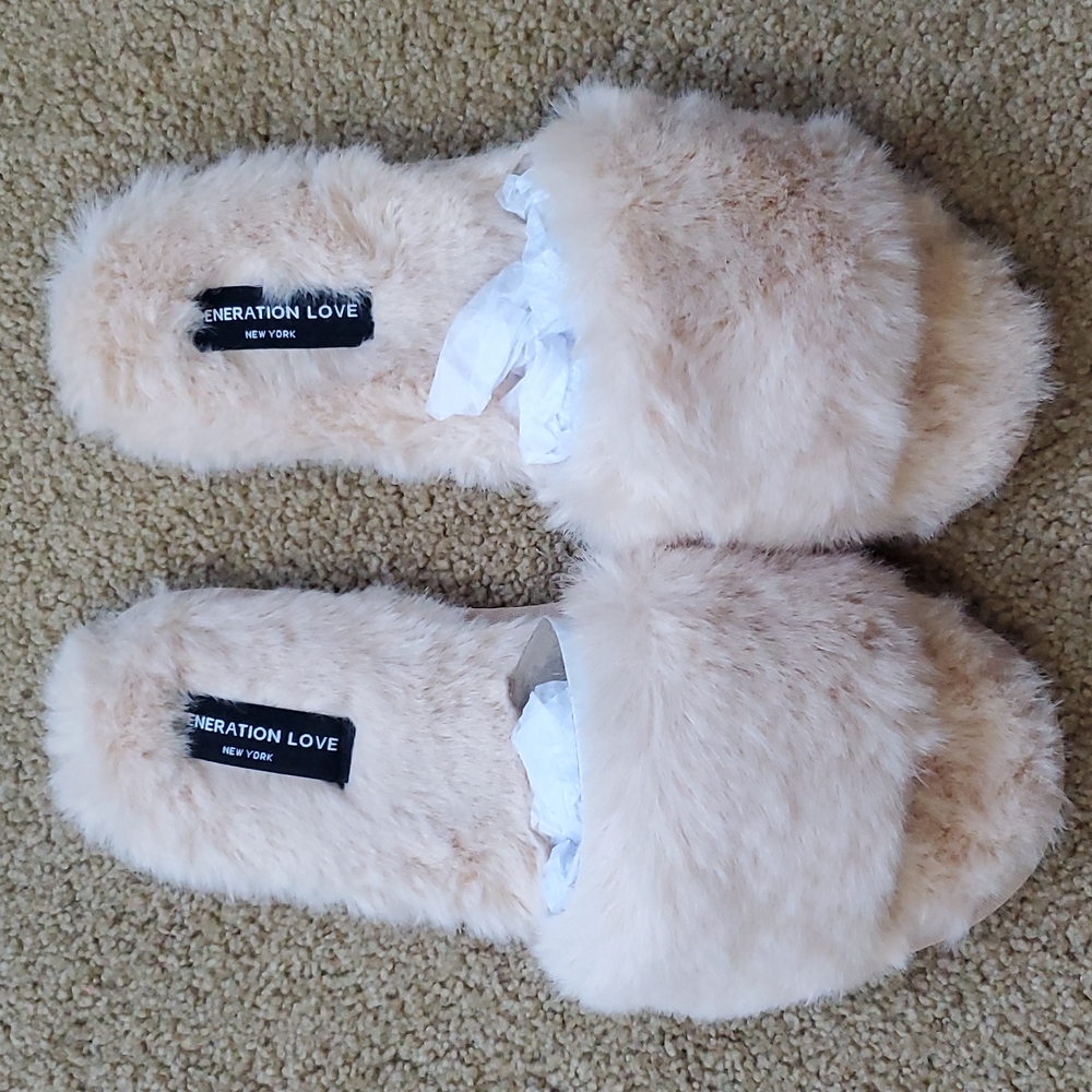 Fur Slippers 6-7
